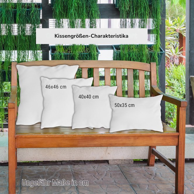 Personalisiertes Kissen mit eigenem Bild in Herzform, Spruch - Magnifa