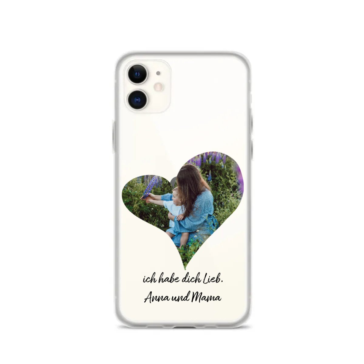 Personalisierte iphone handy - hülle für Mama in Herzform, Spruch - Magnifa
