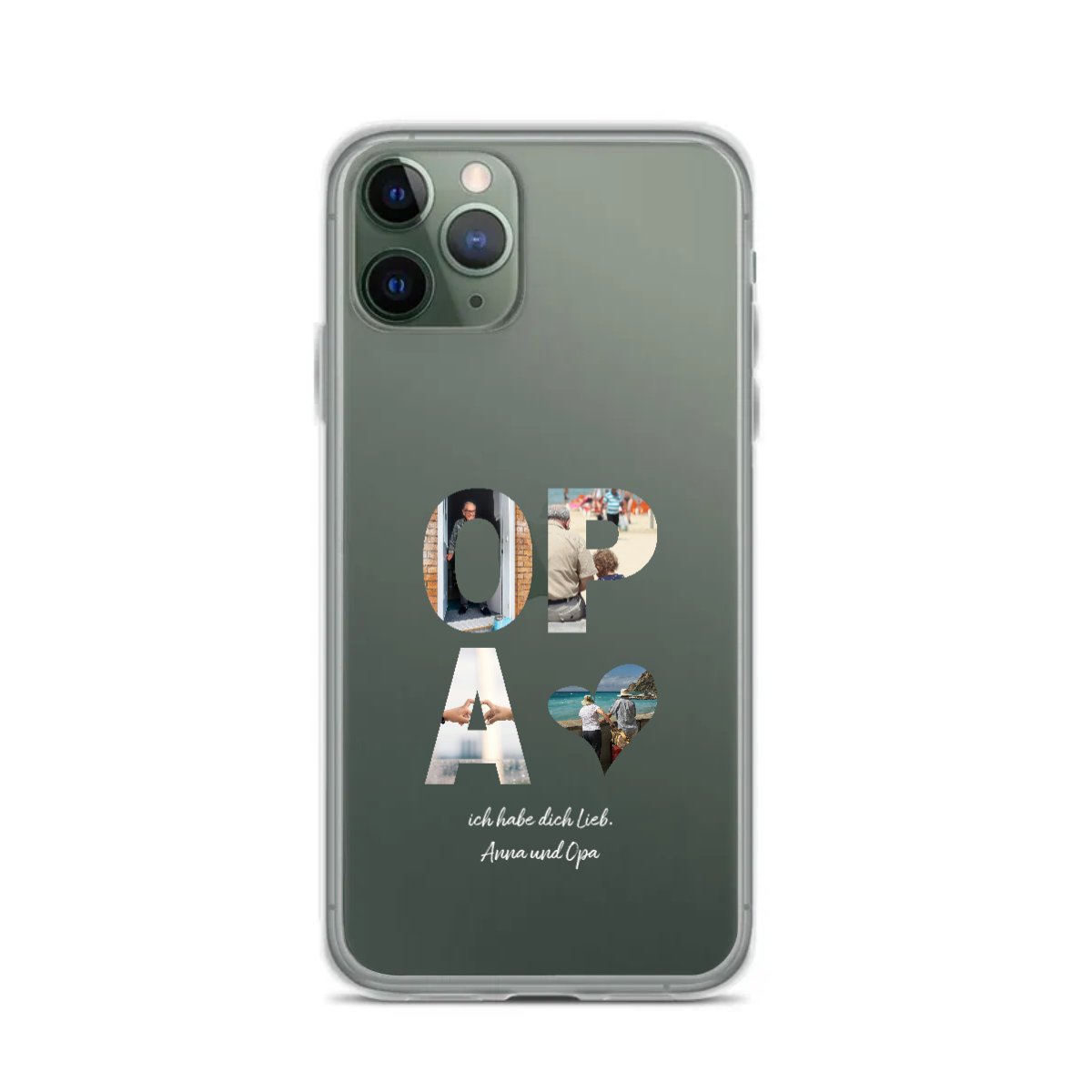 Personalisierte iphone handy - hülle für Opa - OPA Schriftzug und dein Bilder - Magnifa