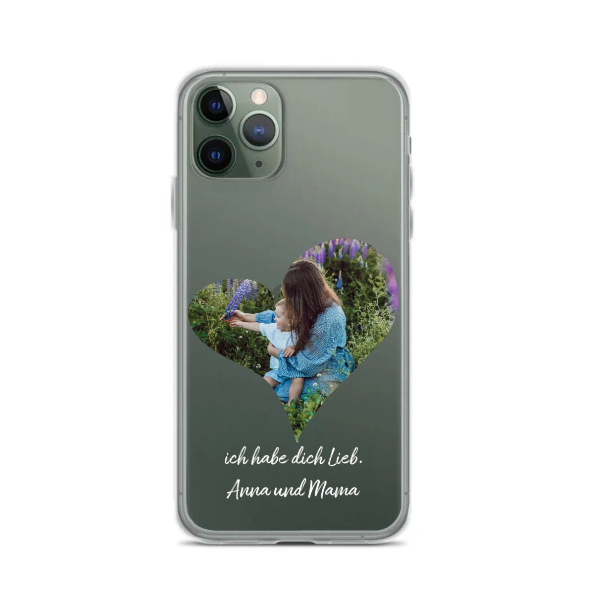 Personalisierte iphone handy - hülle für Mama in Herzform, Spruch - Magnifa