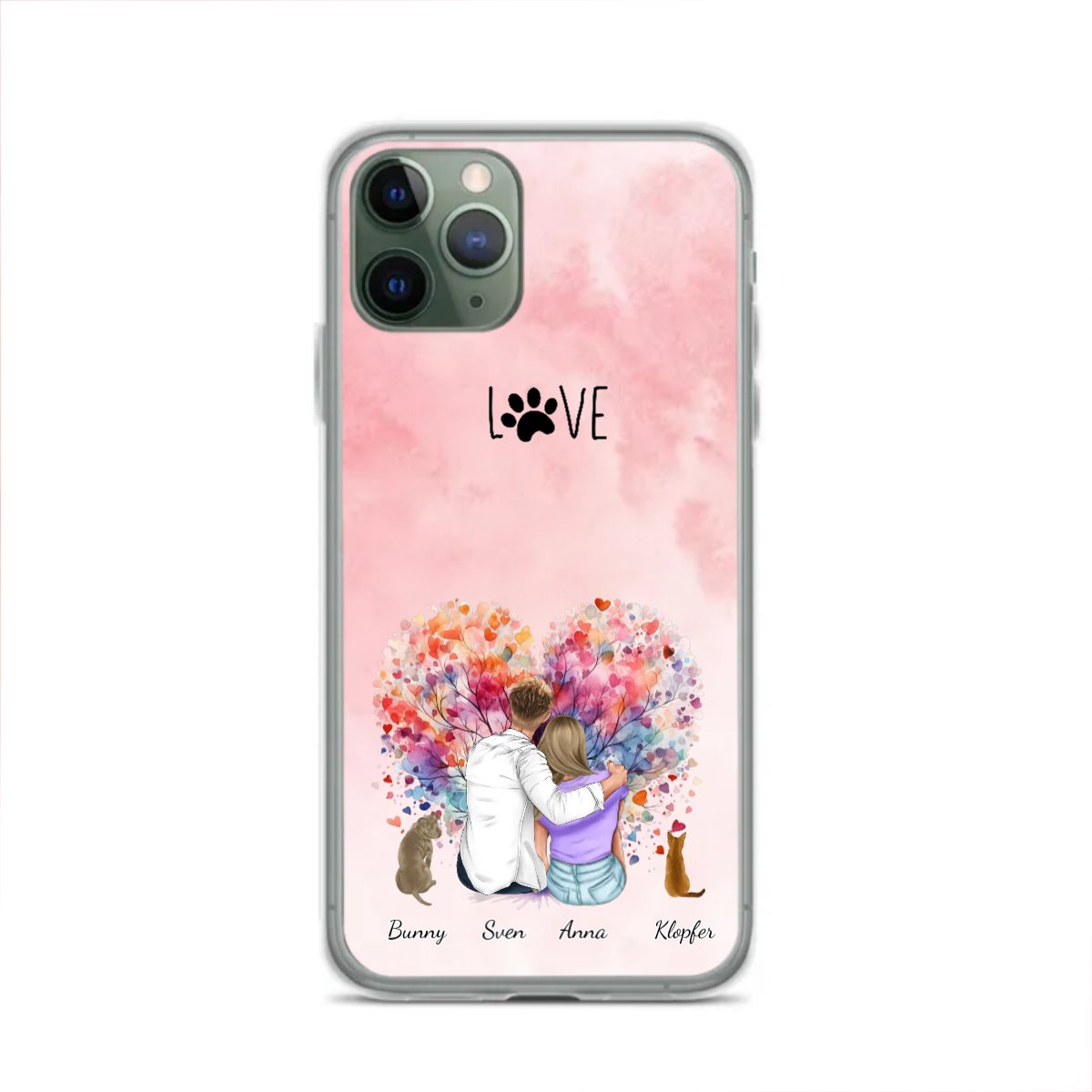 Personalisierte iphone Hülle - partner mit 1 - 6 Haustieren - Magnifa
