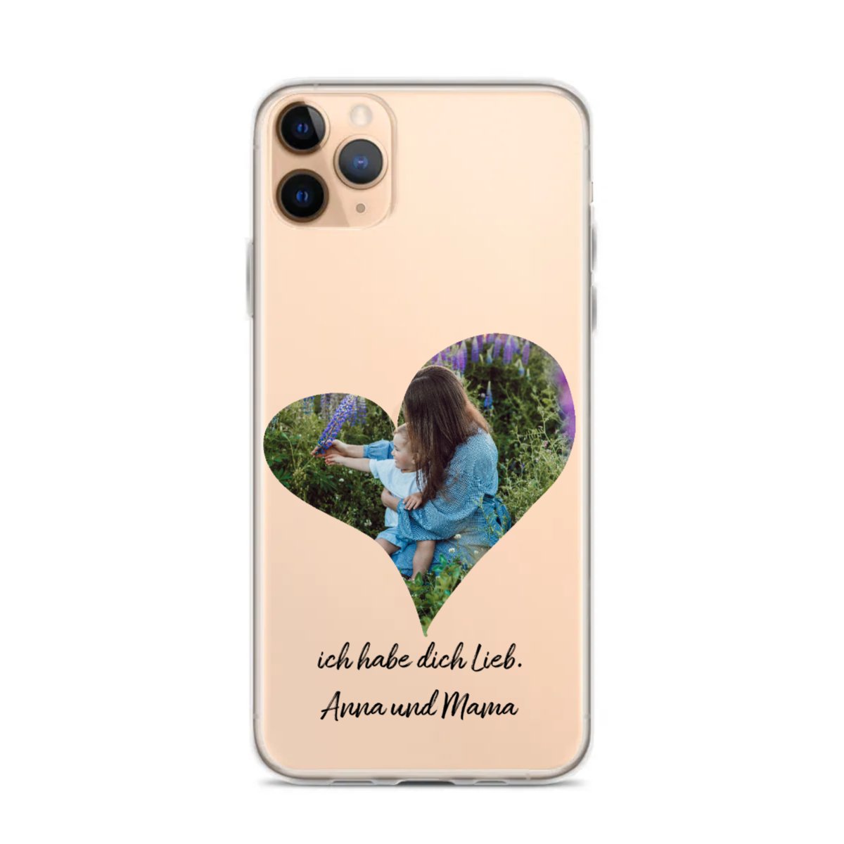 Personalisierte iphone handy - hülle für Mama in Herzform, Spruch - Magnifa
