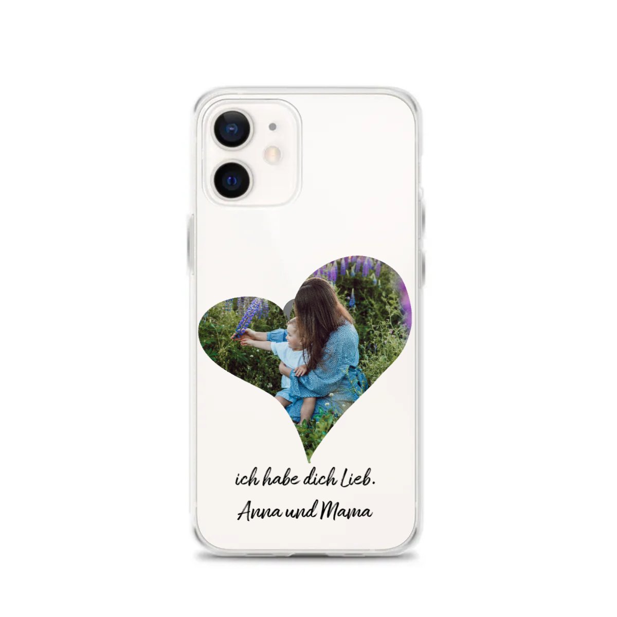 Personalisierte iphone handy - hülle für Mama in Herzform, Spruch - Magnifa