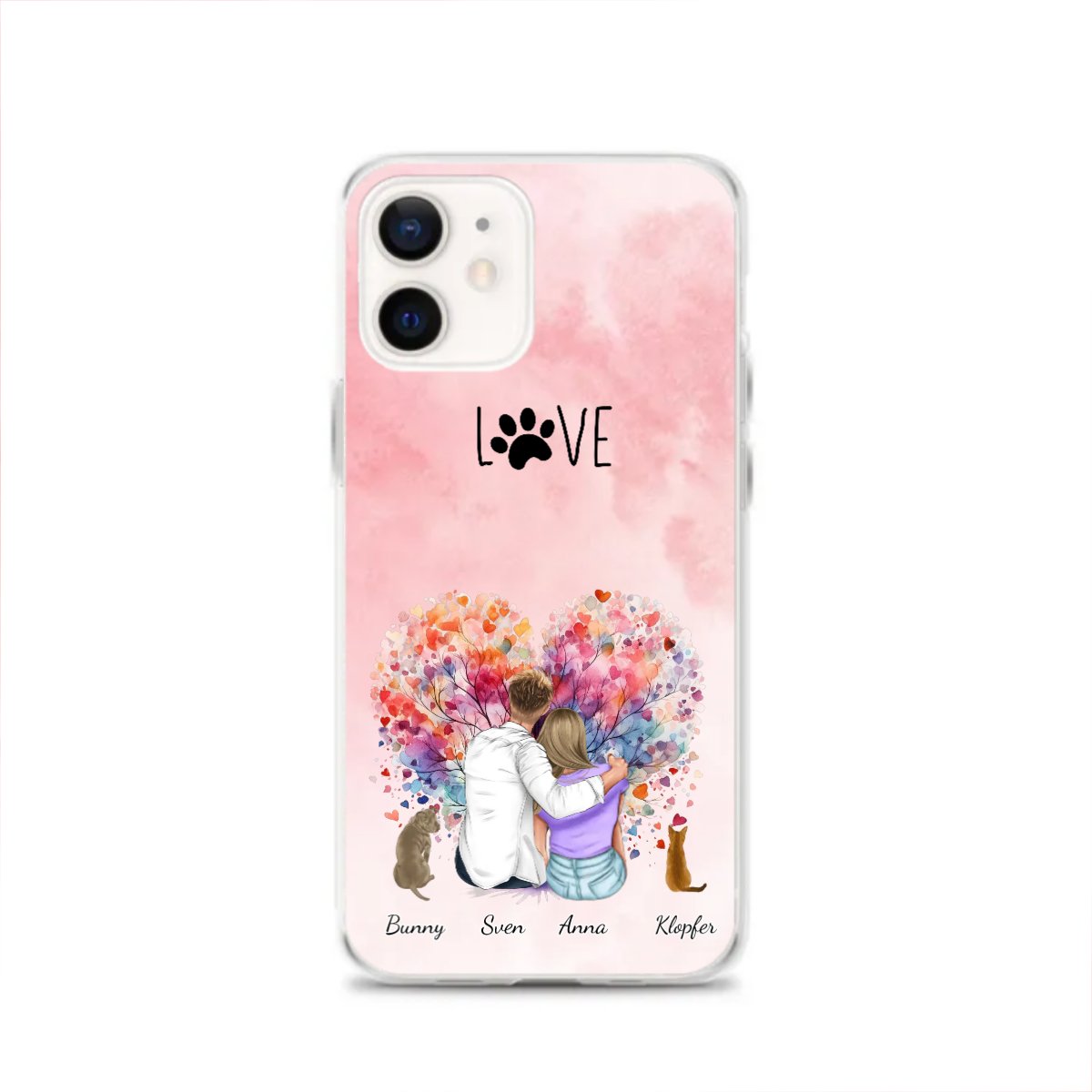 Personalisierte iphone Hülle - partner mit 1 - 6 Haustieren - Magnifa