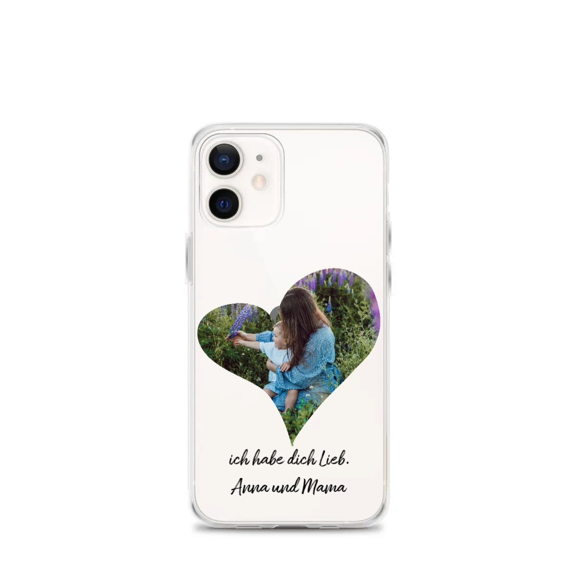 Personalisierte iphone handy - hülle für Mama in Herzform, Spruch - Magnifa
