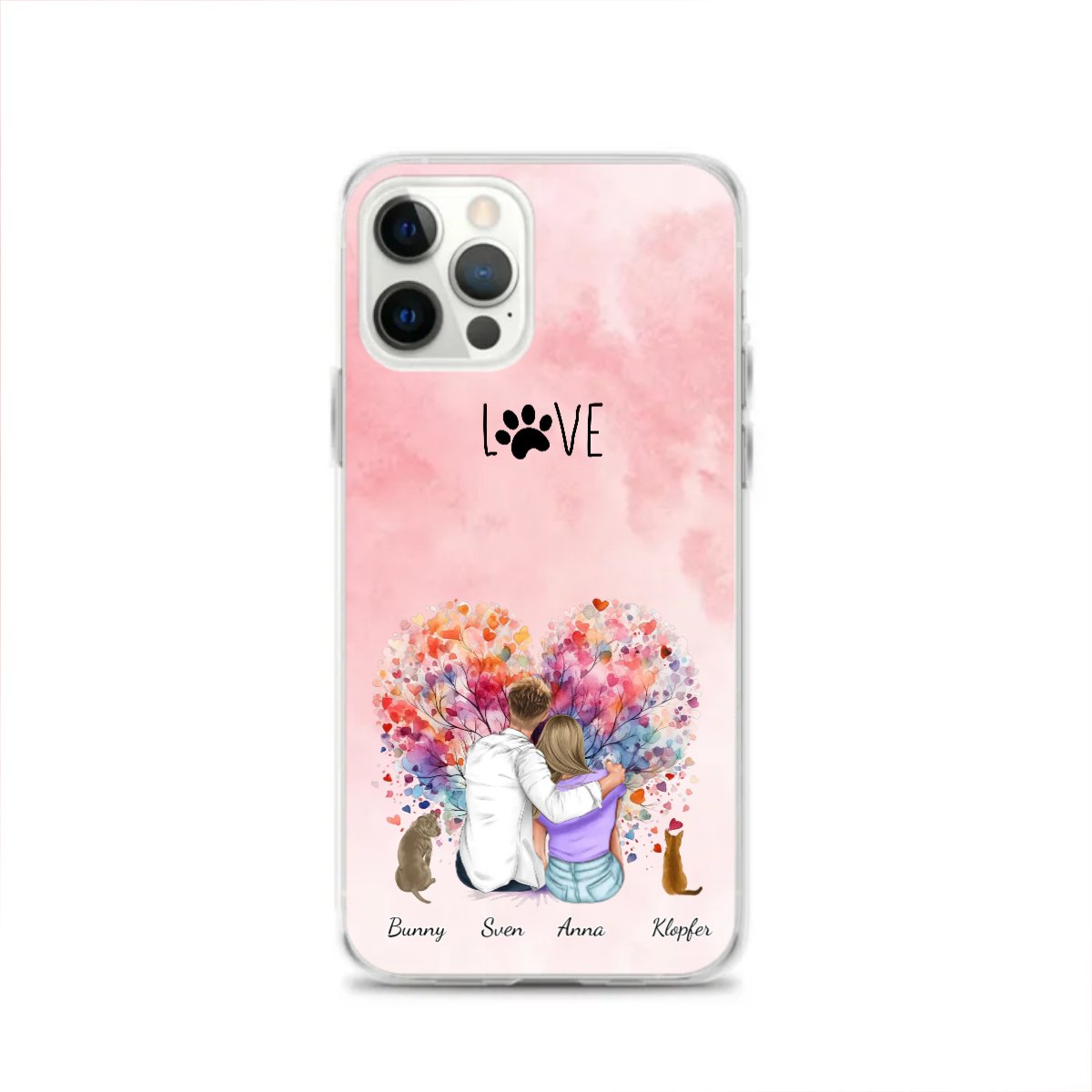 Personalisierte iphone Hülle - partner mit 1 - 6 Haustieren - Magnifa