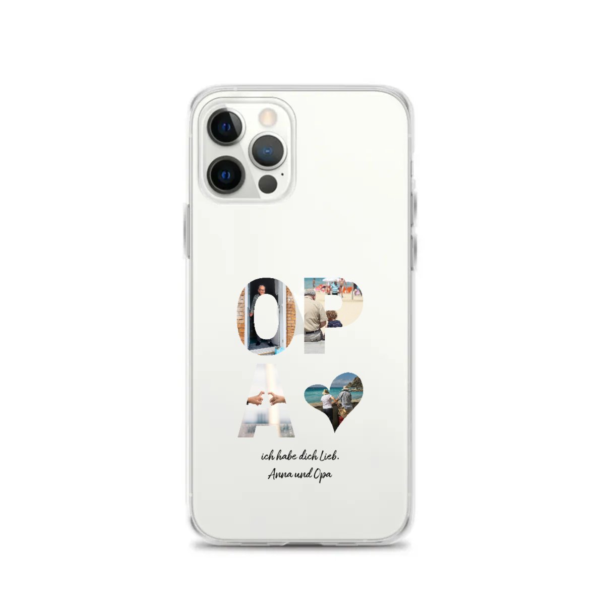 Personalisierte iphone handy - hülle für Opa - OPA Schriftzug und dein Bilder - Magnifa