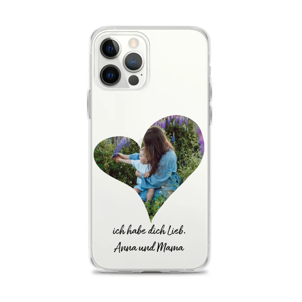 Personalisierte iphone handy - hülle für Mama in Herzform, Spruch - Magnifa