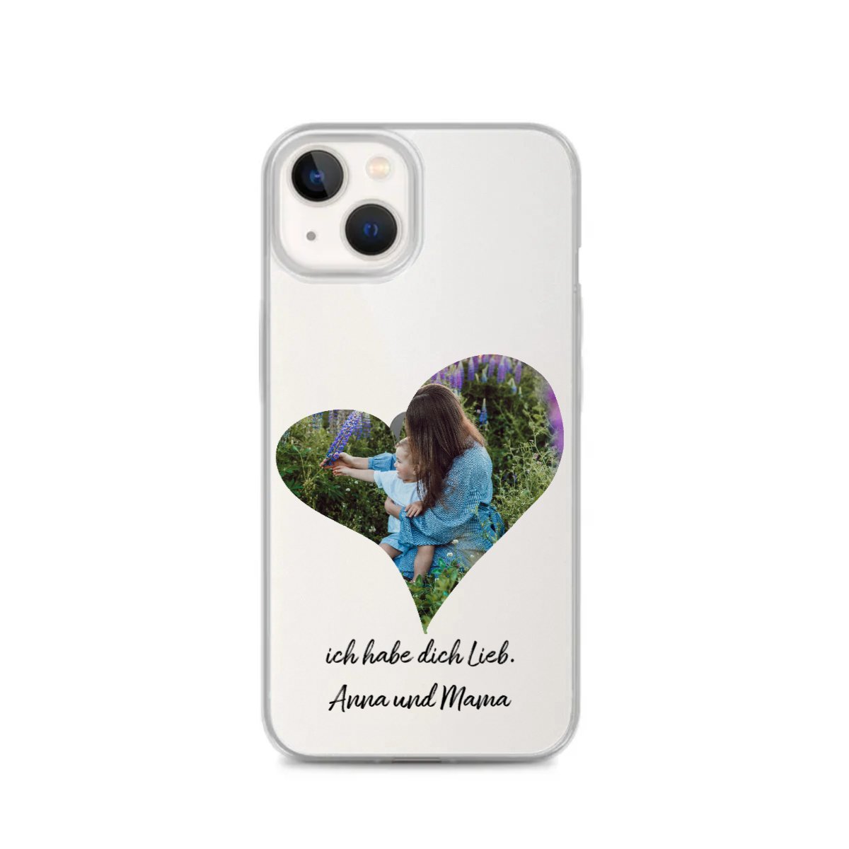 Personalisierte iphone handy - hülle für Mama in Herzform, Spruch - Magnifa
