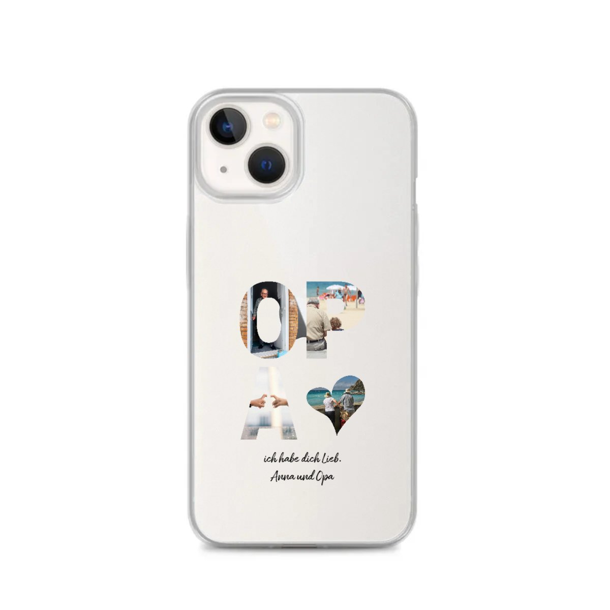 Personalisierte iphone handy - hülle für Opa - OPA Schriftzug und dein Bilder - Magnifa