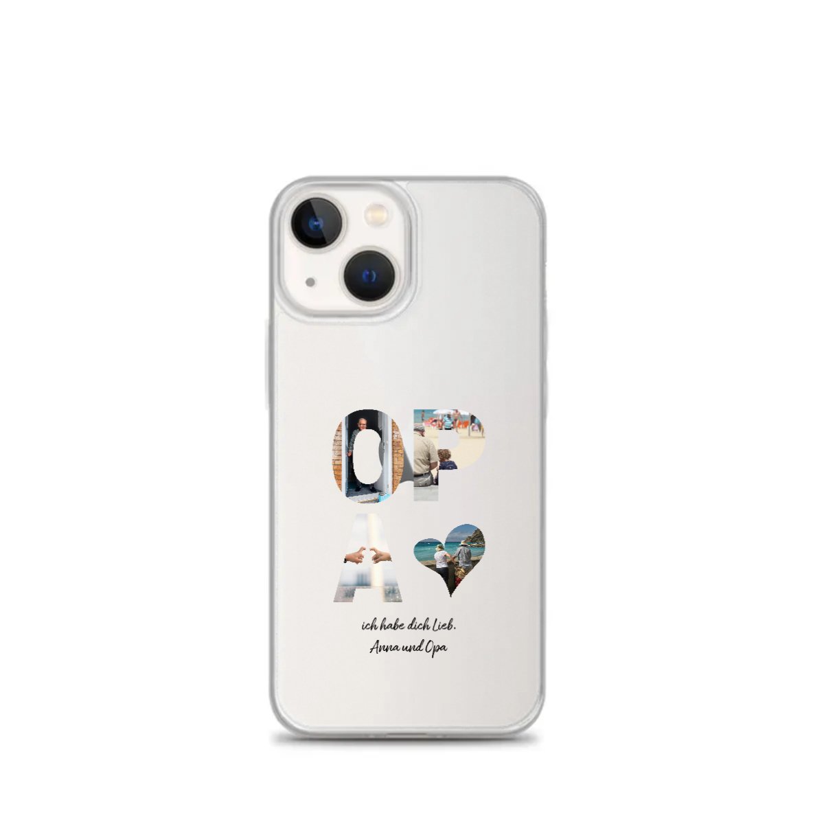 Personalisierte iphone handy - hülle für Opa - OPA Schriftzug und dein Bilder - Magnifa