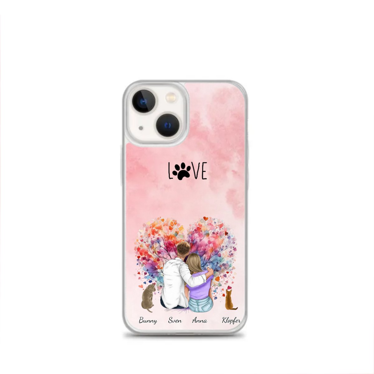Personalisierte iphone Hülle - partner mit 1 - 6 Haustieren - Magnifa