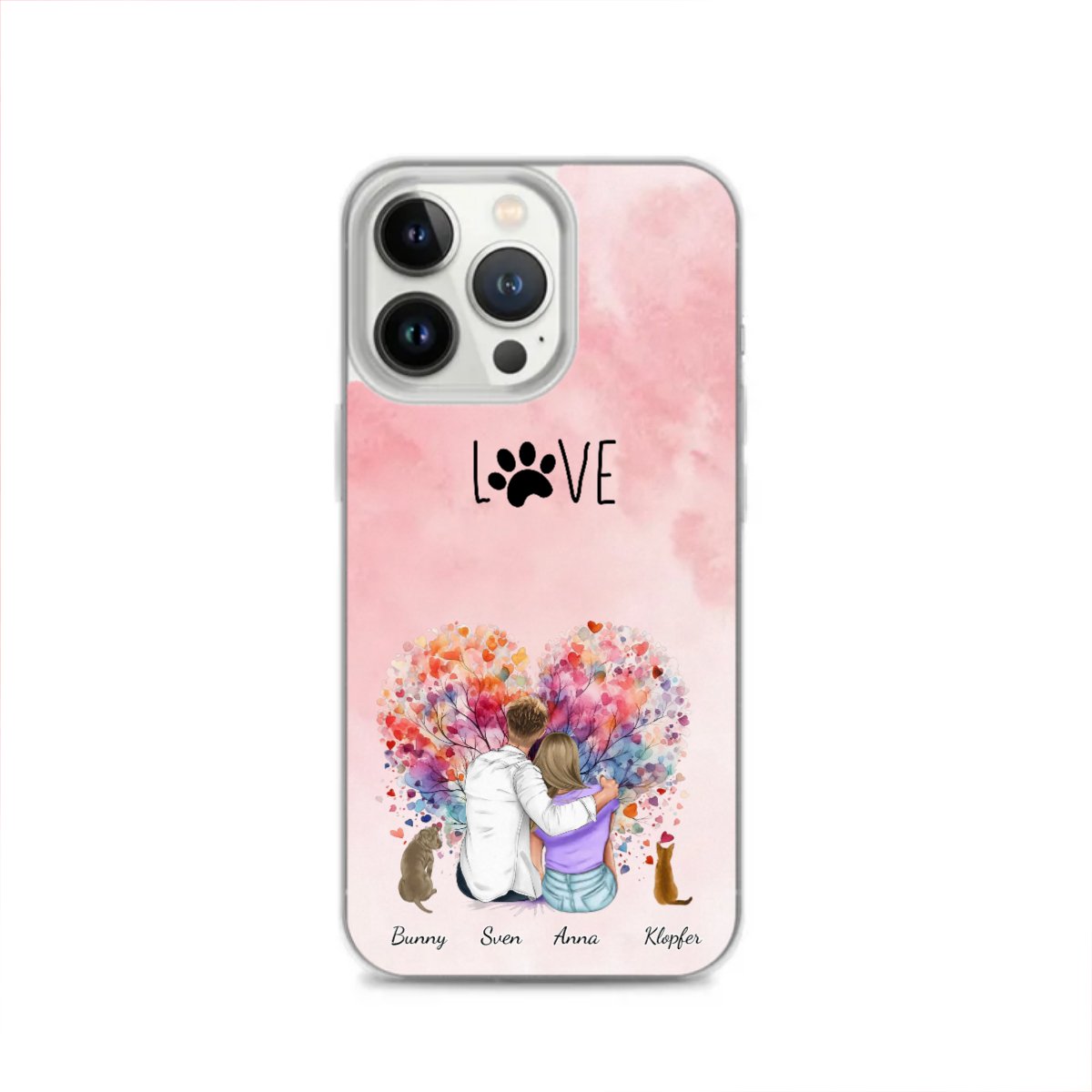 Personalisierte iphone Hülle - partner mit 1 - 6 Haustieren - Magnifa
