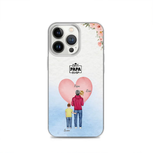 Personalisierte iphone Hülle - Papa/Opa mit 1 - 4 Kindern - Magnifa