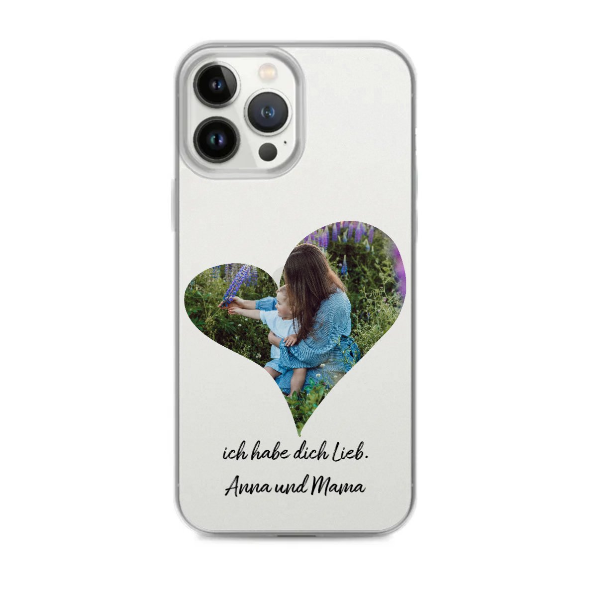 Personalisierte iphone handy - hülle für Mama in Herzform, Spruch - Magnifa