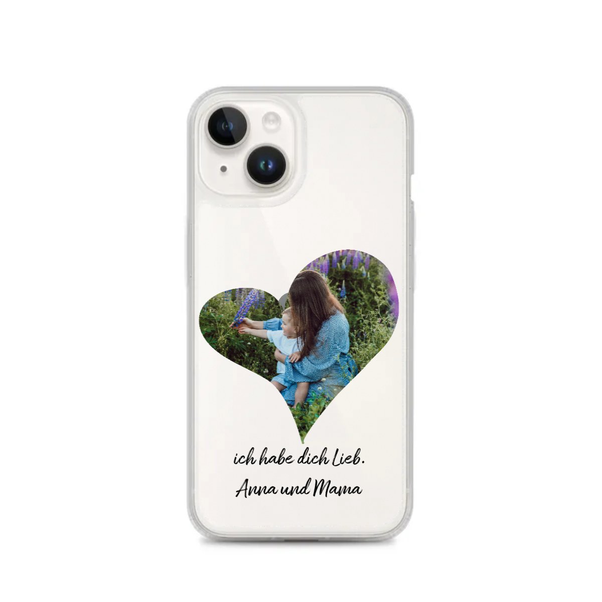 Personalisierte iphone handy - hülle für Mama in Herzform, Spruch - Magnifa