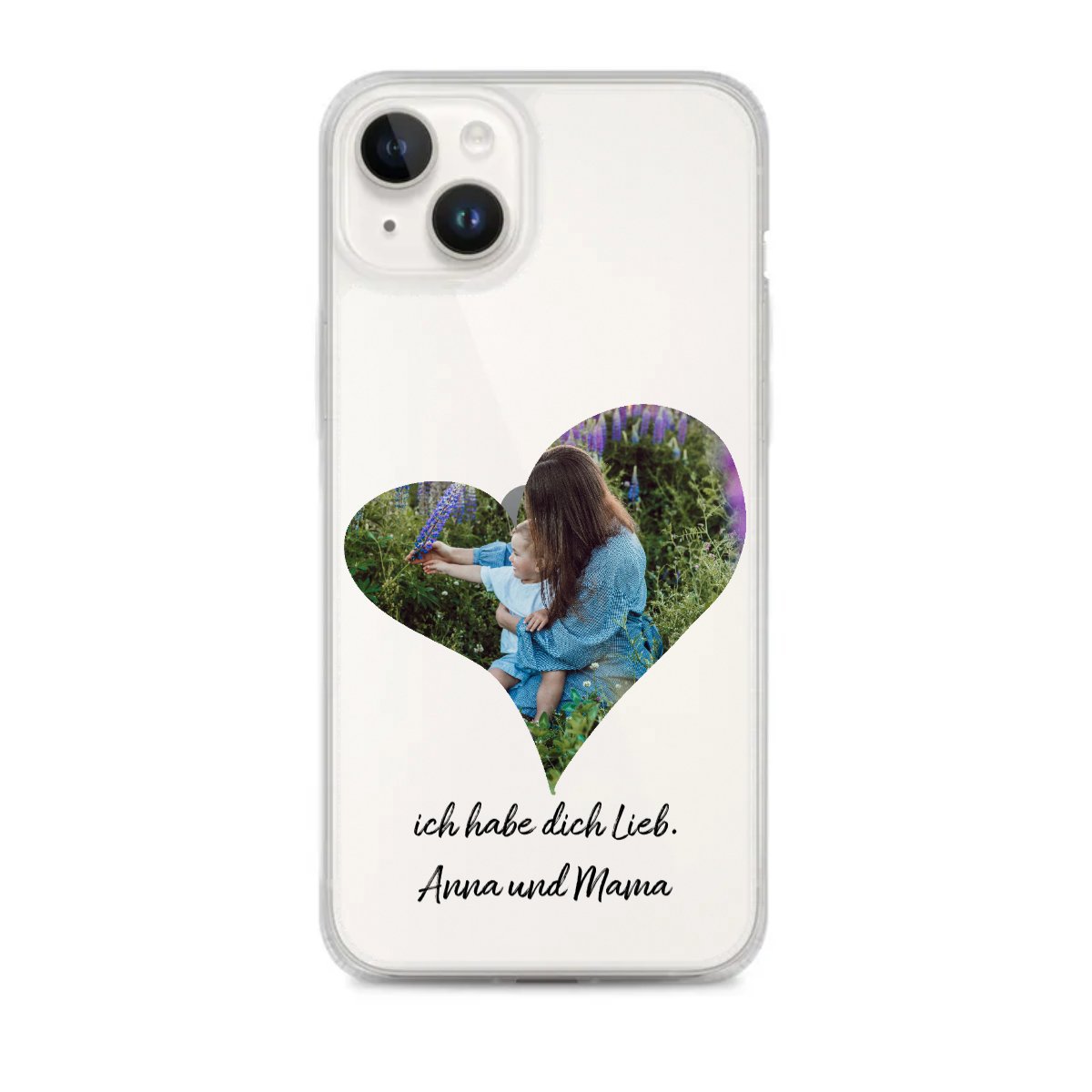 Personalisierte iphone handy - hülle für Mama in Herzform, Spruch - Magnifa