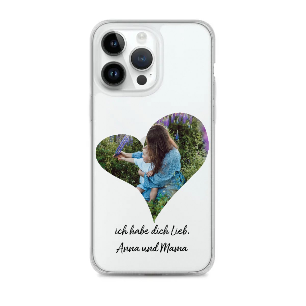 Personalisierte iphone handy - hülle für Mama in Herzform, Spruch - Magnifa