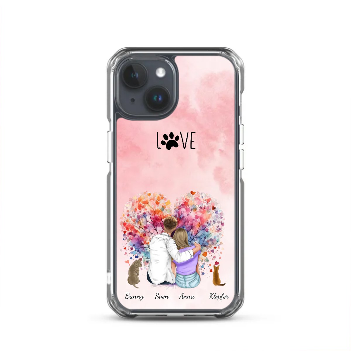 Personalisierte iphone Hülle - partner mit 1 - 6 Haustieren - Magnifa