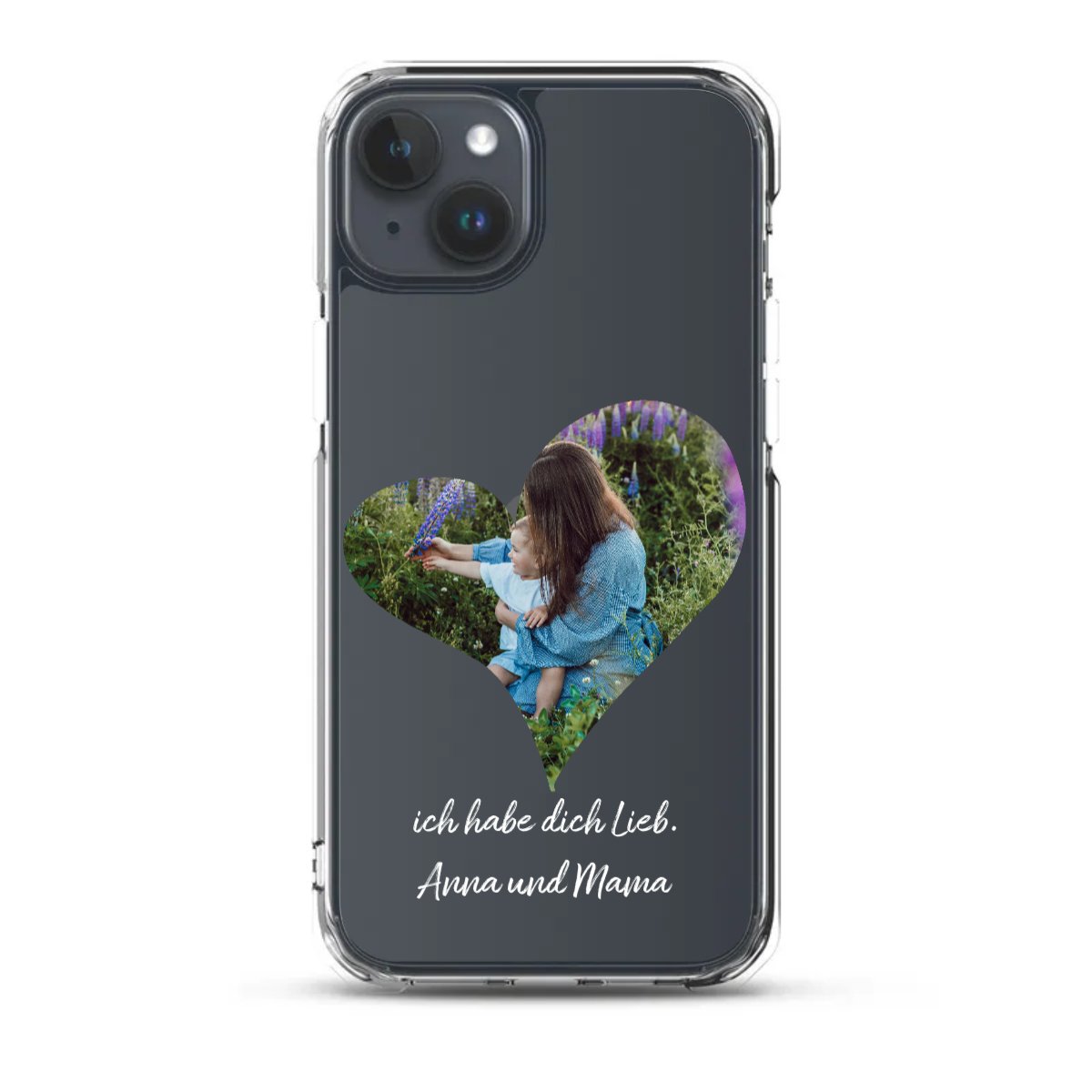 Personalisierte iphone handy - hülle für Mama in Herzform, Spruch - Magnifa