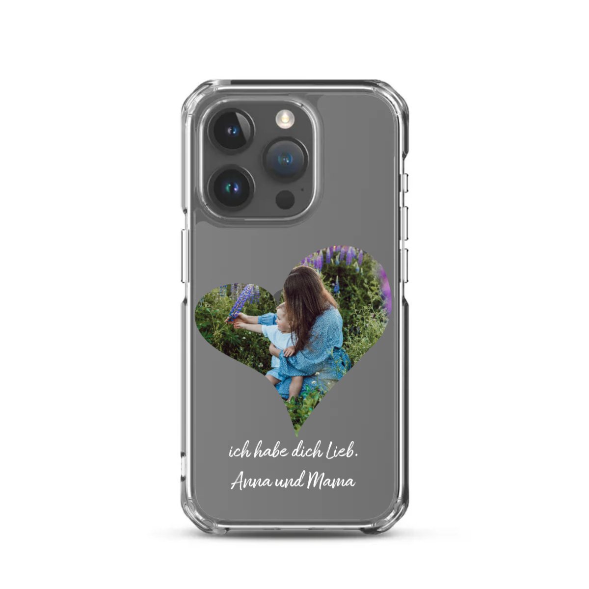 Personalisierte iphone handy - hülle für Mama in Herzform, Spruch - Magnifa