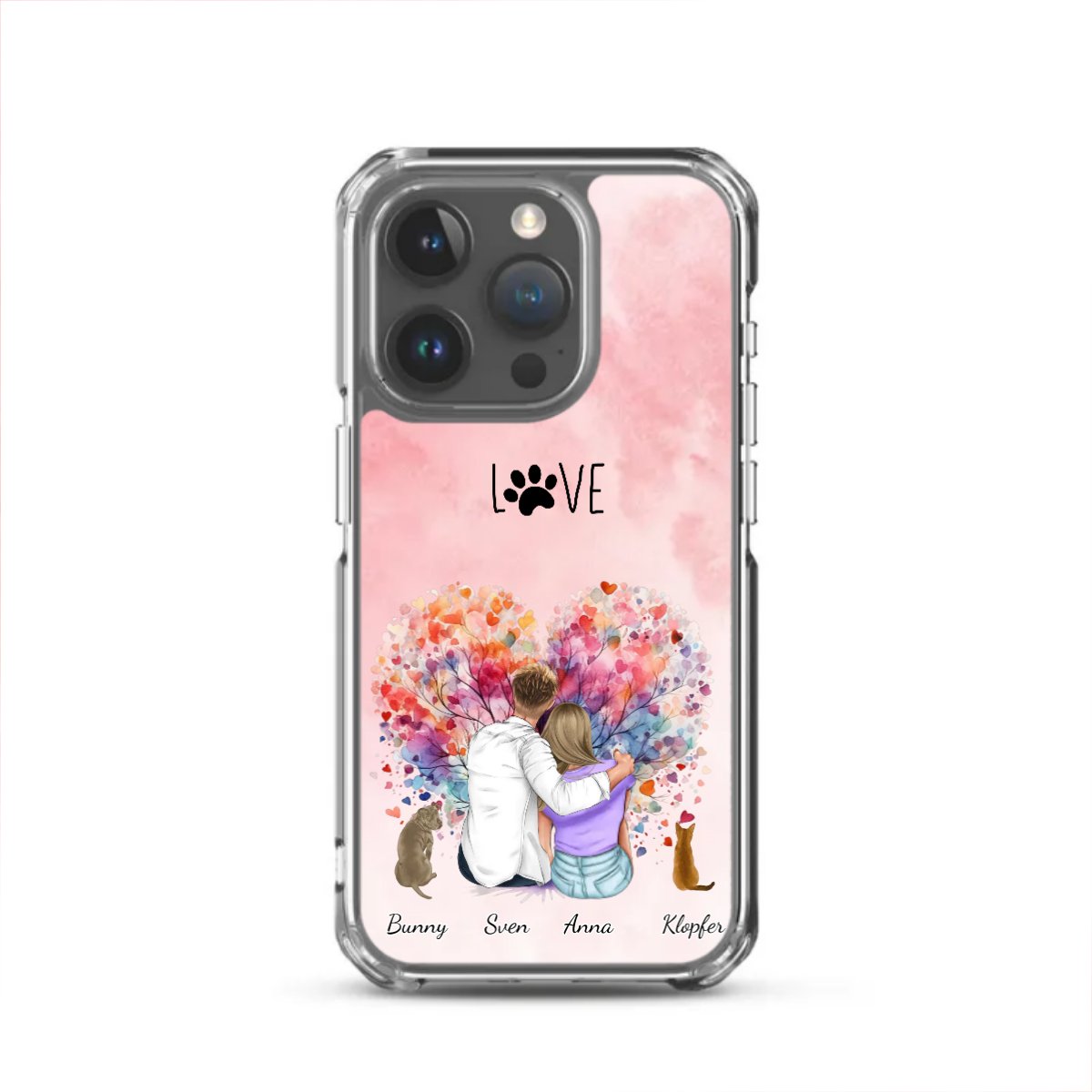 Personalisierte iphone Hülle - partner mit 1 - 6 Haustieren - Magnifa