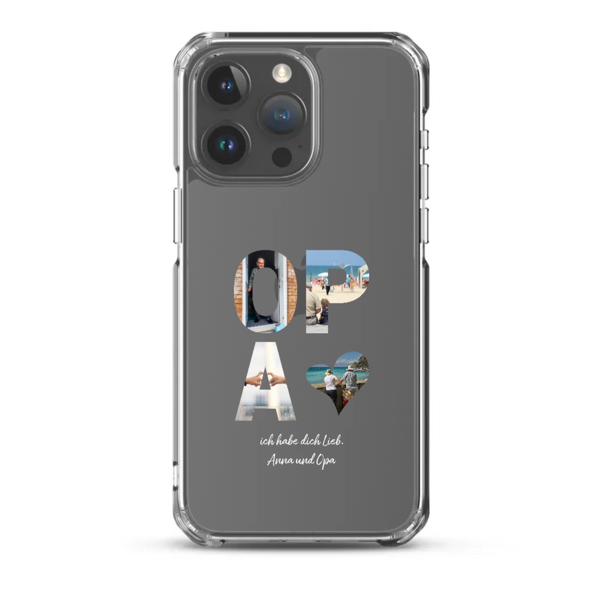 Personalisierte iphone handy - hülle für Opa - OPA Schriftzug und dein Bilder - Magnifa