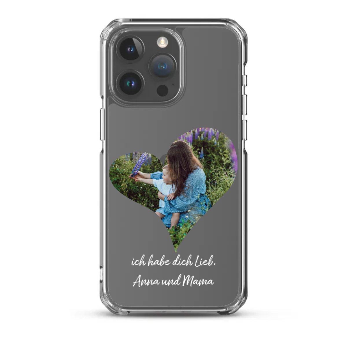 Personalisierte iphone handy - hülle für Mama in Herzform, Spruch - Magnifa