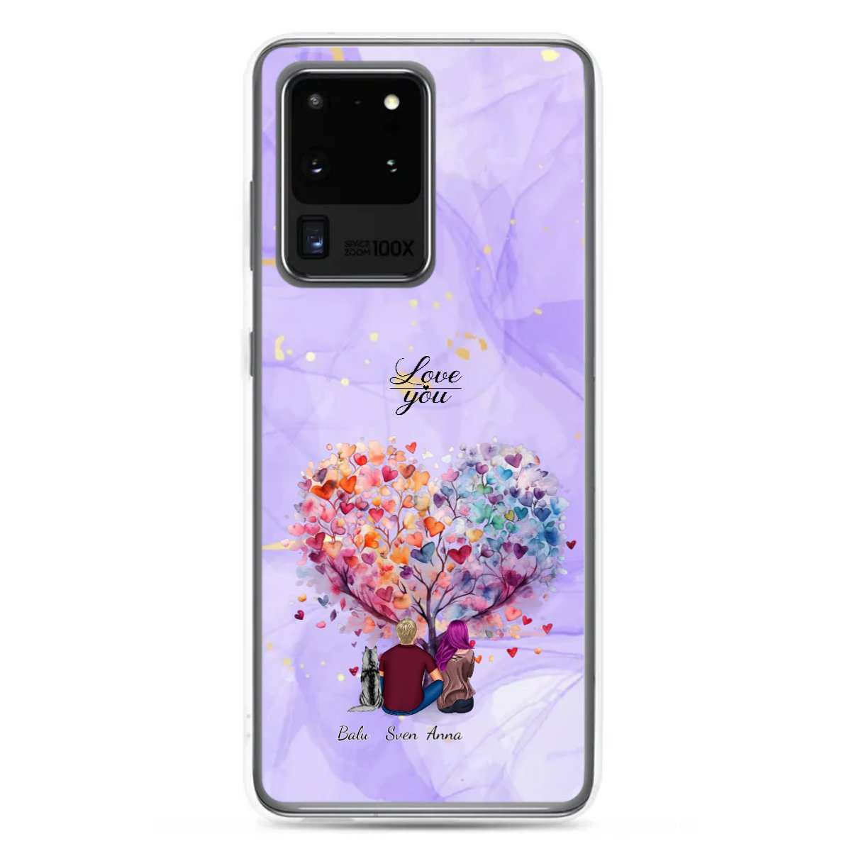 Personalisierte Samsung Hülle - partner mit 1 - 4 Haustieren - Magnifa
