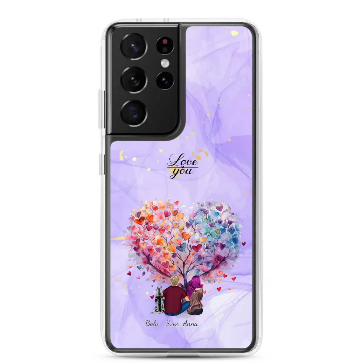 Personalisierte Samsung Hülle - partner mit 1 - 4 Haustieren - Magnifa