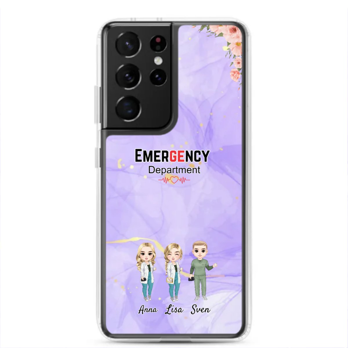 Personalisierte Samsung Hülle - Krankenschwester/Ärzte/Krankenpfleger/Apotheker (1 - 8 Fach Personal) - Magnifa