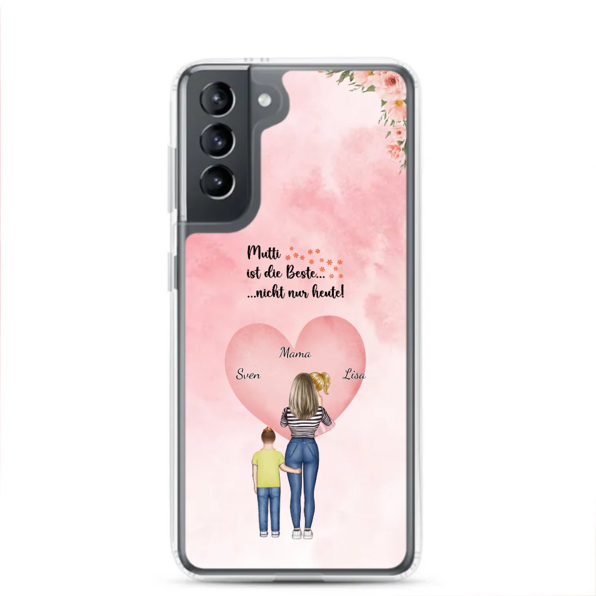 Personalisierte Samsung Hülle - Mama/Oma mit 1 - 4 Kindern - Magnifa