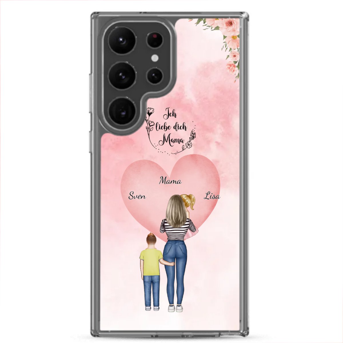 Personalisierte Samsung Hülle - Mama/Oma mit 1 - 4 Kindern - Magnifa