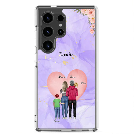 Personalisierte Samsung Hülle - Familie mit 1 - 4 Kindern - Magnifa