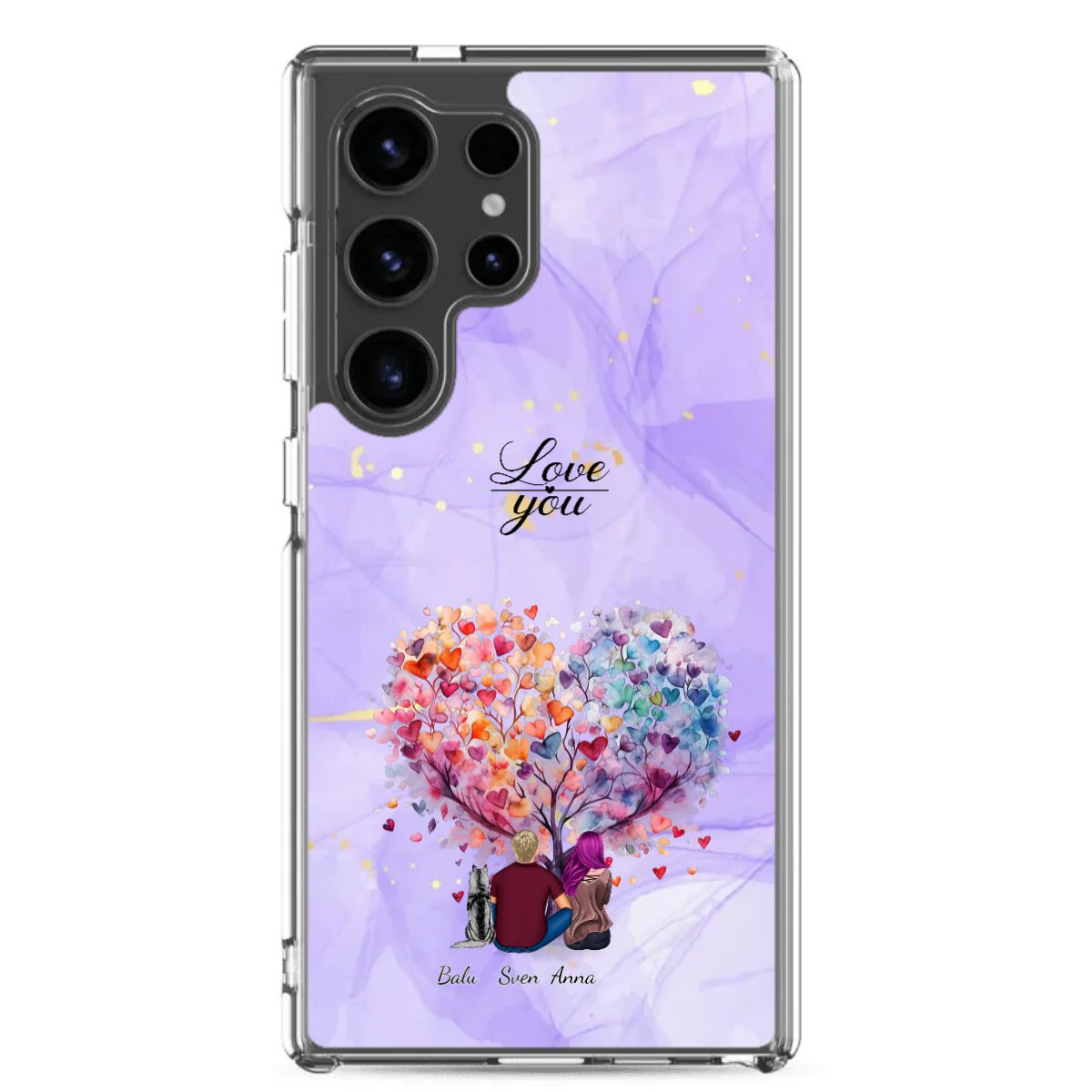 Personalisierte Samsung Hülle - partner mit 1 - 4 Haustieren - Magnifa