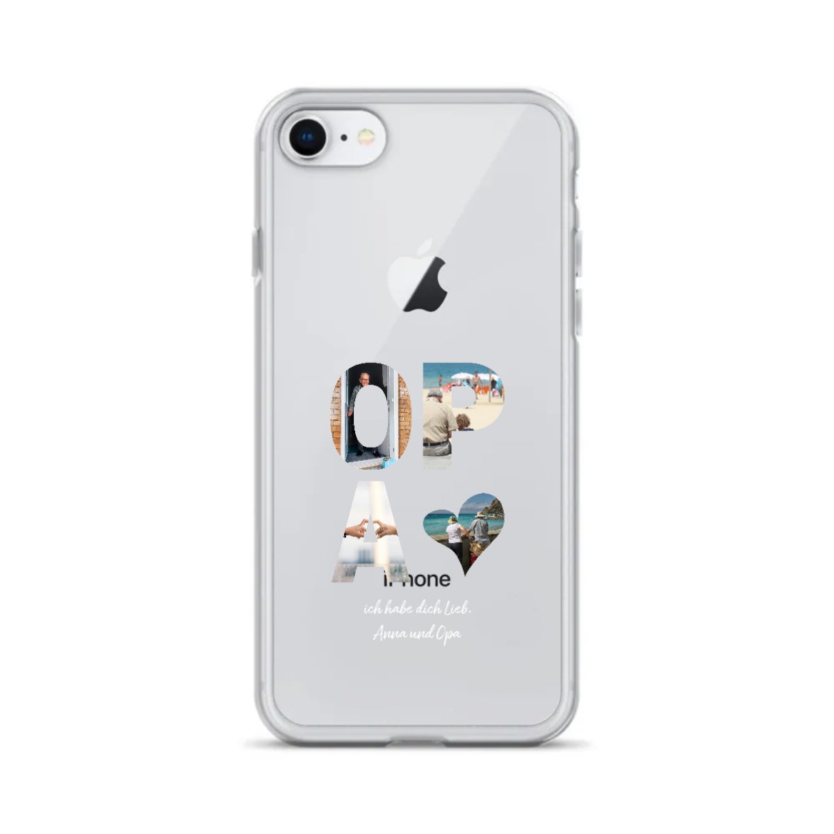Personalisierte iphone handy - hülle für Opa - OPA Schriftzug und dein Bilder - Magnifa