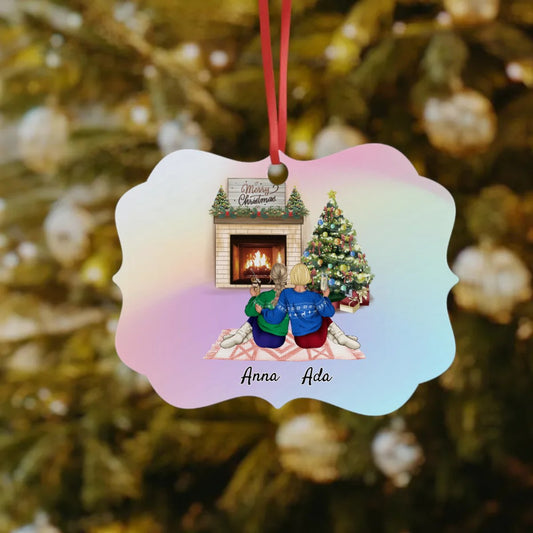 Personalisiertes Ornament - Beste Freundin (2 - 4 Freundinnen) - Weinachtsgeschenk - Magnifa