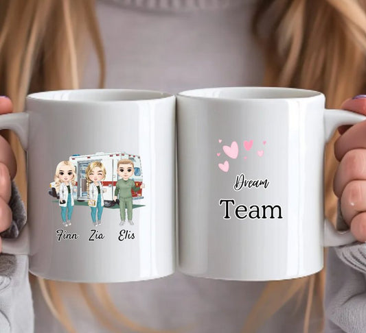 Personalisierte Tasse - Krankenschwester/Ärzte/Krankenpfleger/Apotheker (1 - 8 Fach Personal) - Magnifa