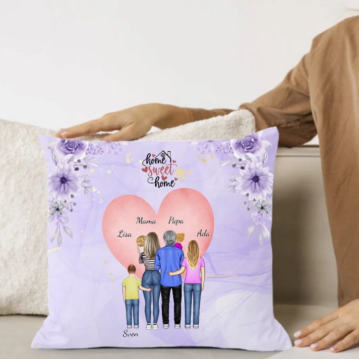 Personalisiertes Kissen - Familie mit 1 - 4 Kindern - Magnifa