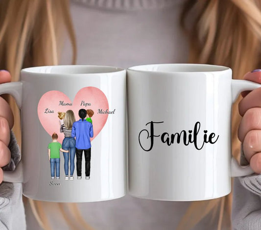 Personalisierte Tasse - Familie mit 1 - 4 Kindern - Magnifa