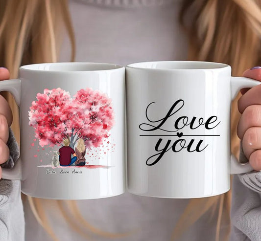Personalisierte Tasse - Partner mit 1 - 4 Haustieren - Magnifa