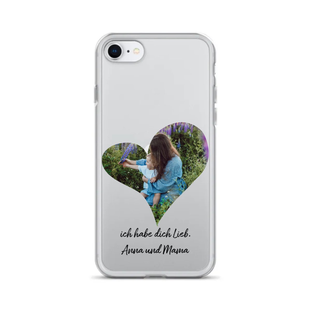 Personalisierte iphone handy - hülle für Mama in Herzform, Spruch - Magnifa