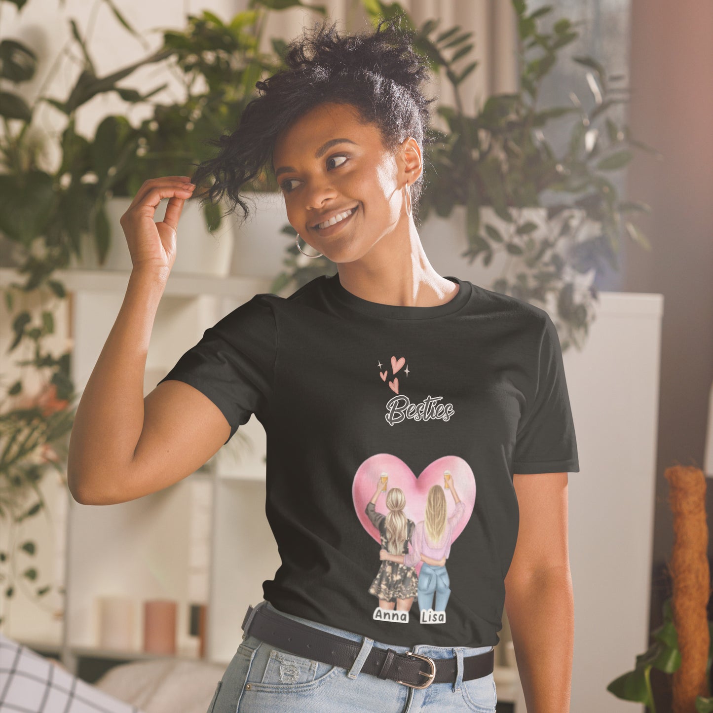 Personalisiertes T-Shirt--Beste Freundin-nen (2-4 Freundinnen)