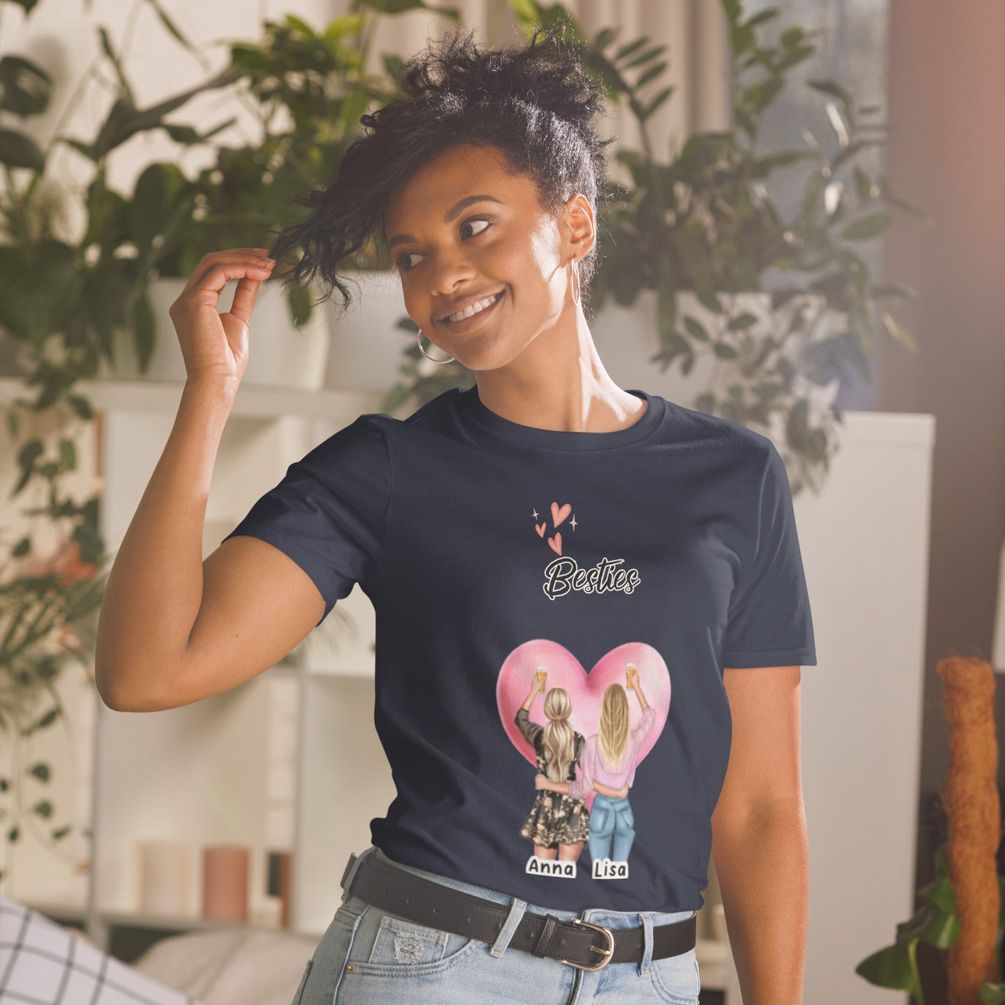 Personalisiertes T-Shirt--Beste Freundin-nen (2-4 Freundinnen)