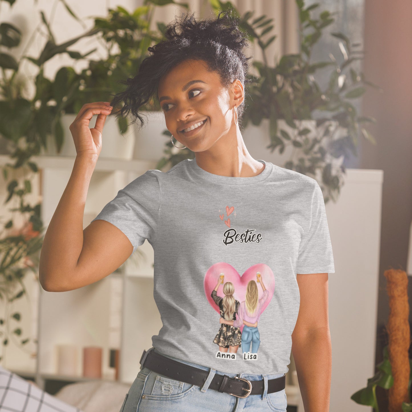 Personalisiertes T-Shirt--Beste Freundin-nen (2-4 Freundinnen)