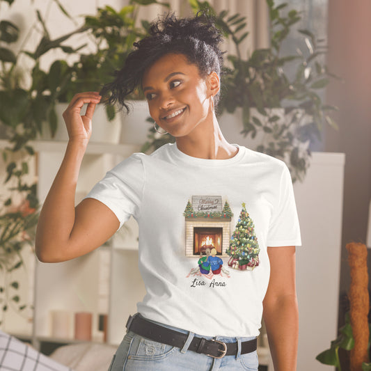 Personalisiertes T-Shirt-Beste Freundin (2-4 Freundinnen)-Weinachtsgeschenk