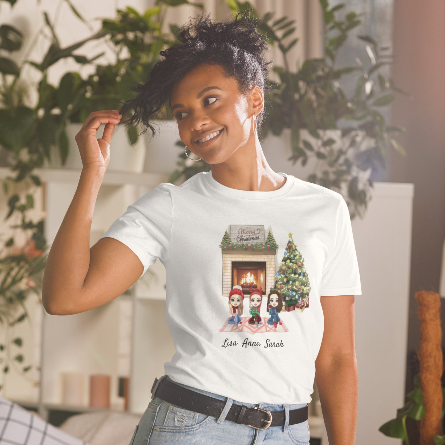 Personalisiertes T-Shirt-Beste Freundin (2-4 Freundinnen)-Weinachtsgeschenk