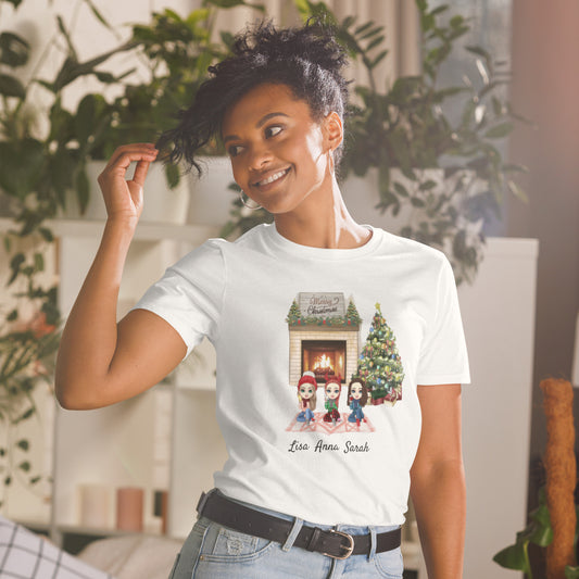 Personalisiertes T-Shirt-Beste Freundin (2-4 Freundinnen)-Weinachtsgeschenk