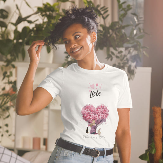 Personalisiertes T-Shirt-Mann oder Frau mit 1-4 Haustieren