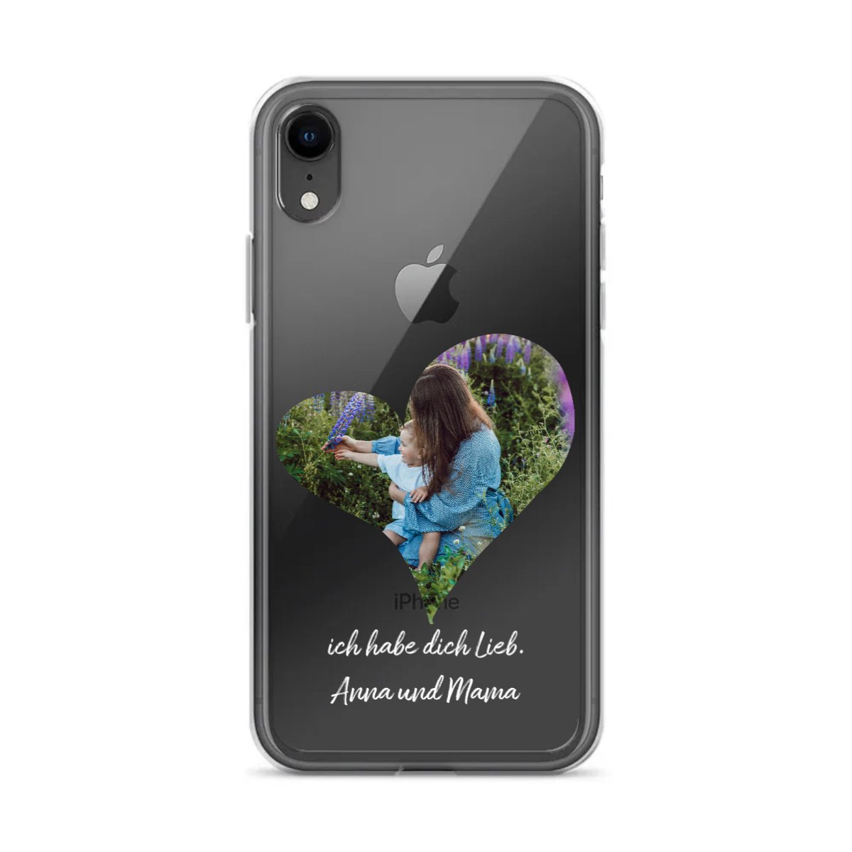 Personalisierte iphone handy - hülle für Mama in Herzform, Spruch - Magnifa